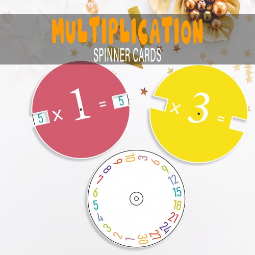 Multiplication Spinner Cards